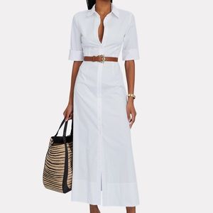 STAUD Joan Poplin Maxi Shirt Dress. Size 6. $325.